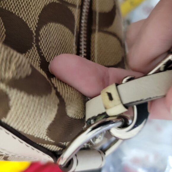 Coach Mini Double Turnlock Pocket Signature Monogram Bag - Picture 11 of 11